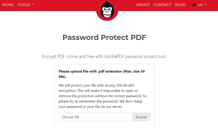 Gorilla PDF Secure PDF Files