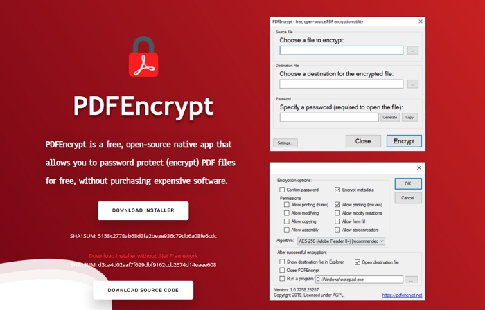 PDFEncrypt Secure PDF