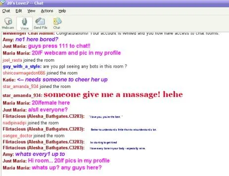 I chat rooms