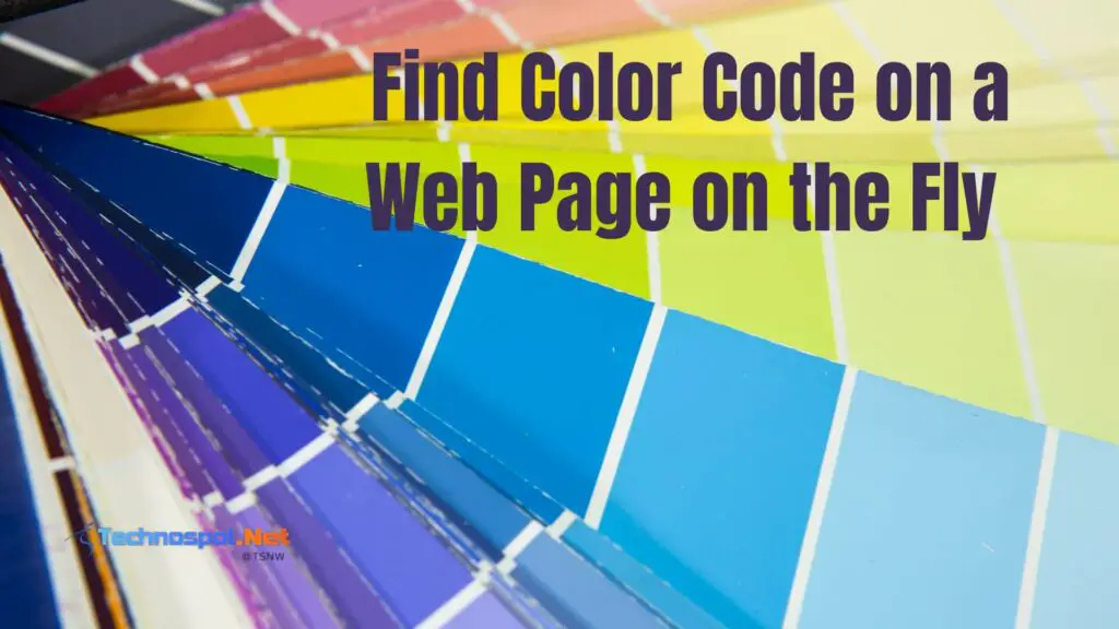 Find Color Code on a Web Page on the Fly