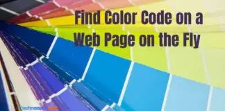 Find Color Code on a Web Page on the Fly