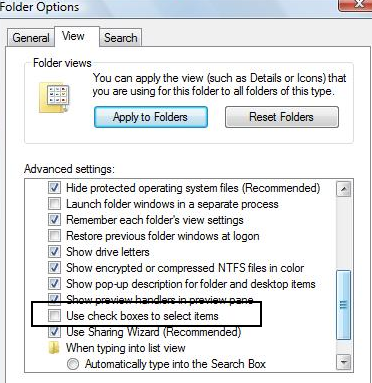Enable Checkbox Support in Windows