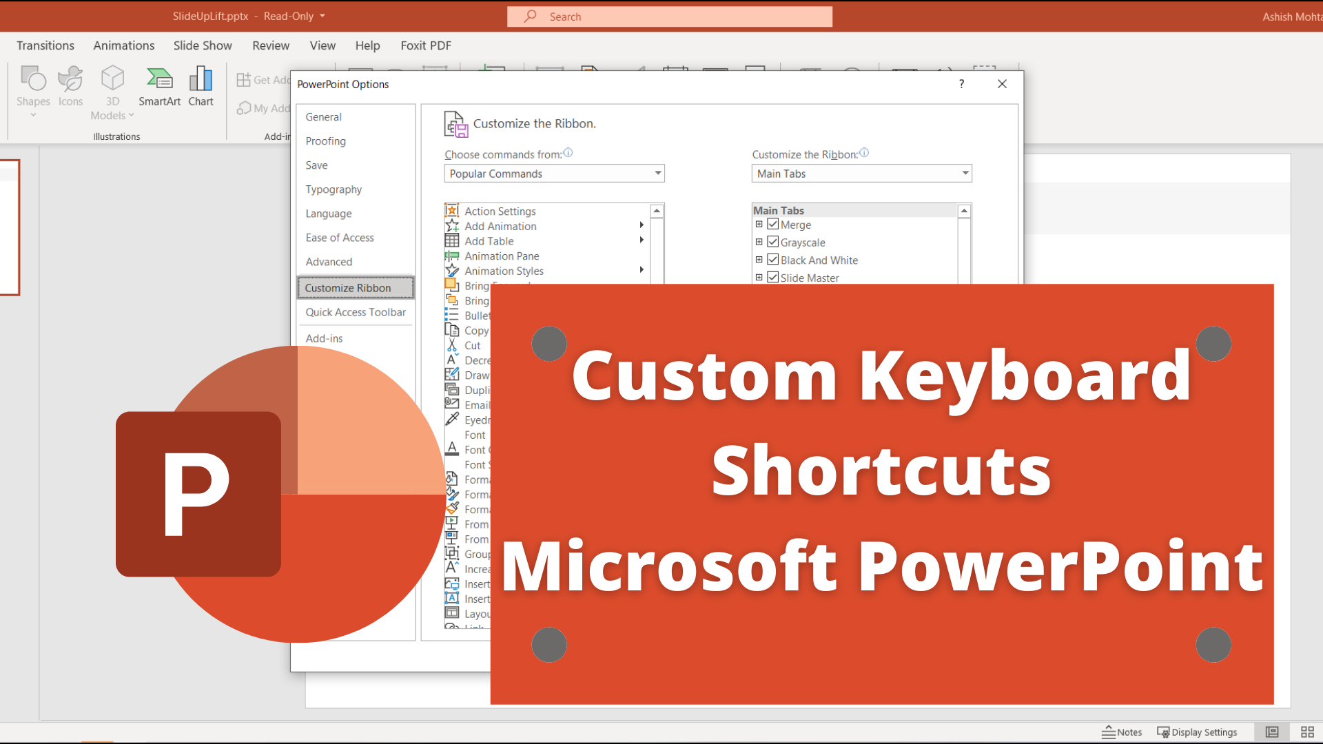 are there any keyboard shortcuts for powerpoint