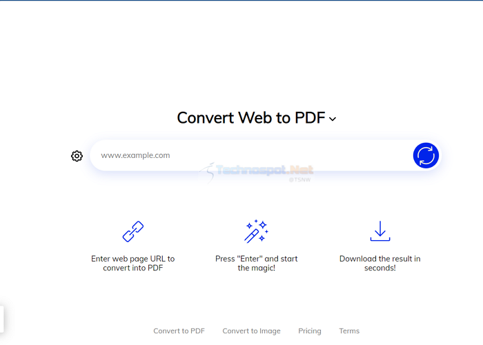 Web2PDF PDF converter tool