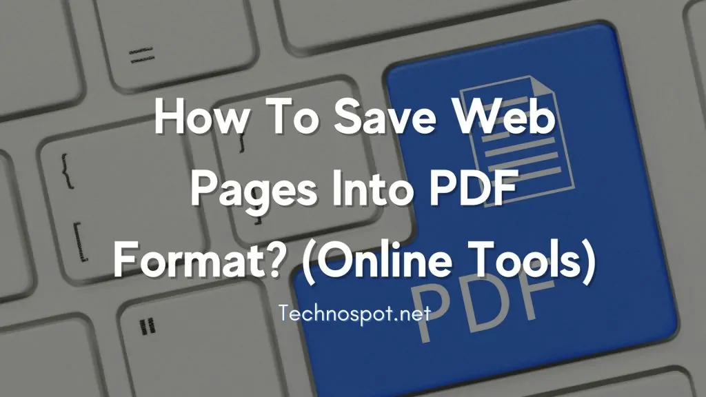 how to save web pages into pdf format