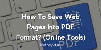 how to save web pages into pdf format