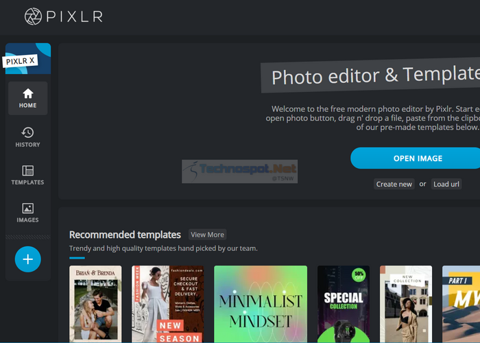 PIXLR online photo editing tool