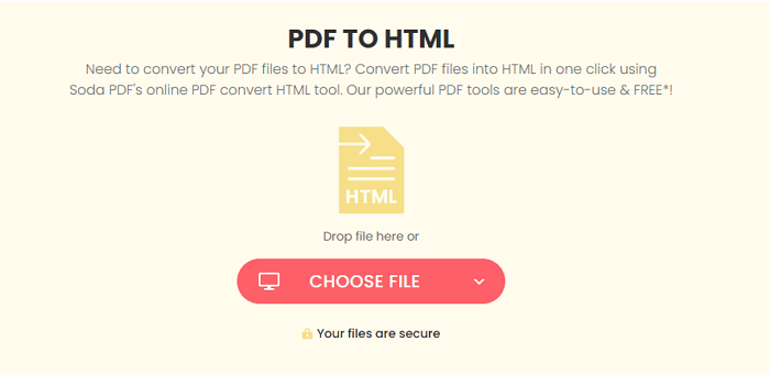 SodaPDF PDF to HTML