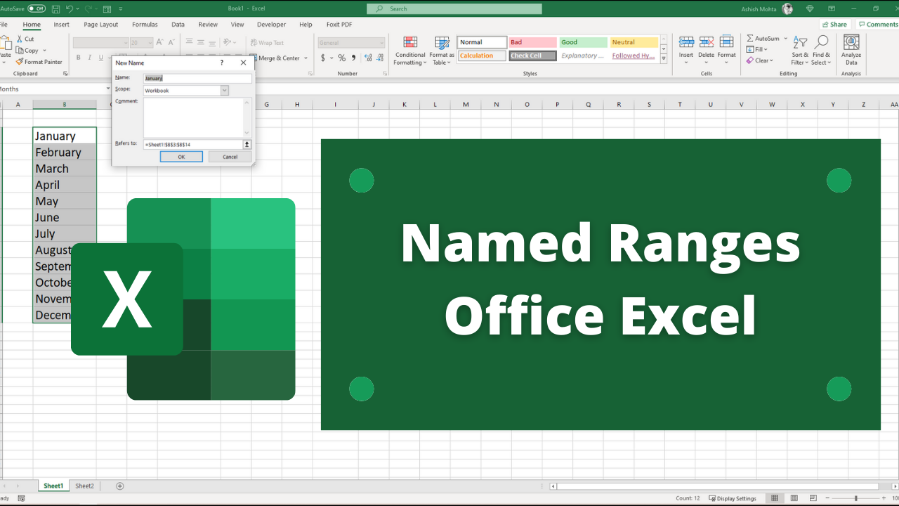 Quickly Navigate To Parts Of Excel Sheet With Named Ranges