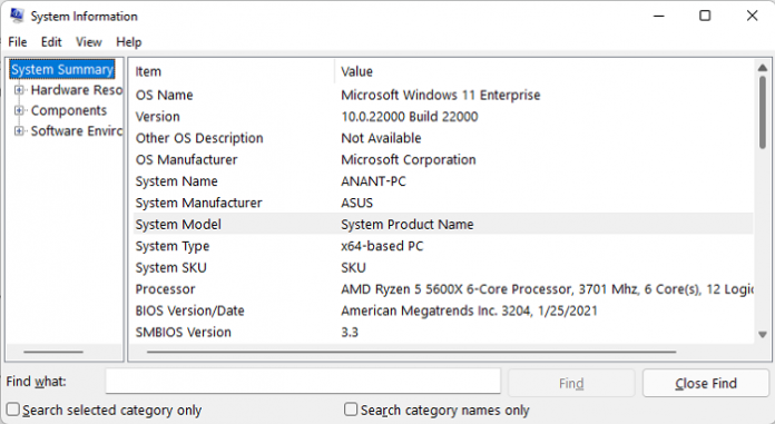 Find Out Hardware ID, Device Model, and OEM in Windows