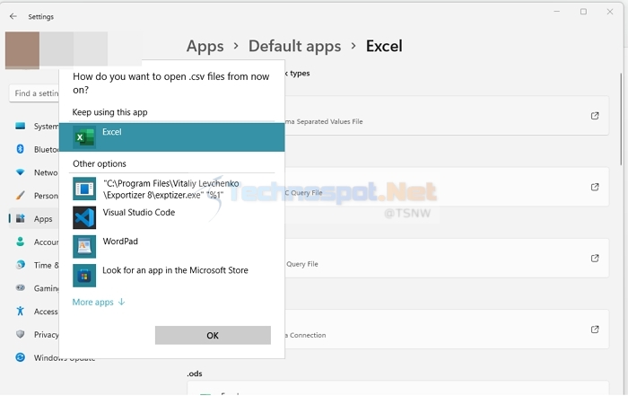 Change Default Apps Windows