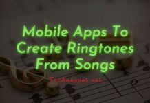 Mobile apps to create ringtones from songs