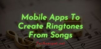 Mobile apps to create ringtones from songs