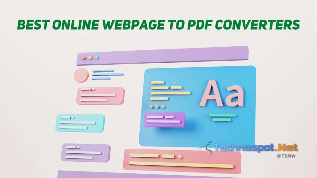 Five Best Online Webpage To Pdf Converters