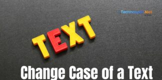 Change Case of a Text
