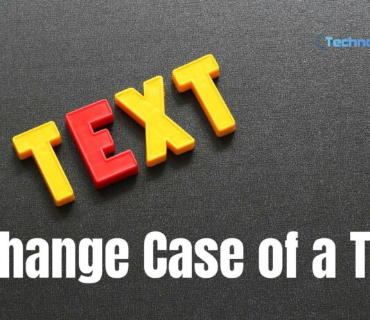 Change Case of a Text