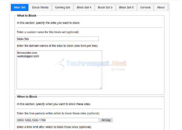 LeechBlock Temp Block Websites