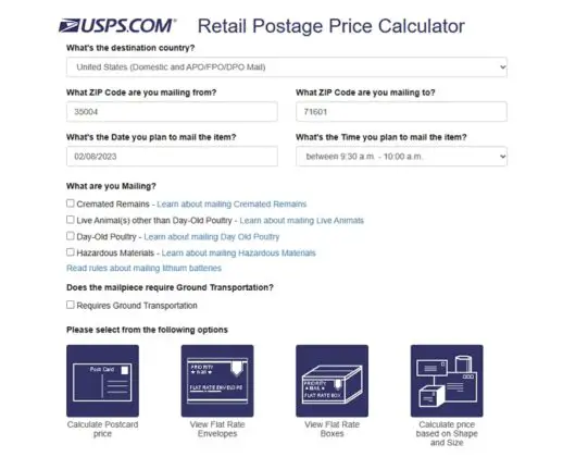 How To Calculate USPS Retail Postage Price?