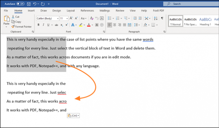 how-to-select-text-vertically-in-a-paragraph-in-microsoft-office-word