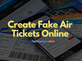 Create-Fake Air Tickets Online