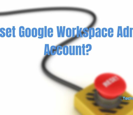 Reset Google Workspace Admin Account