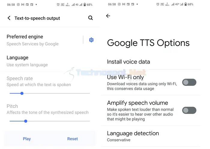 Text to Speech Android