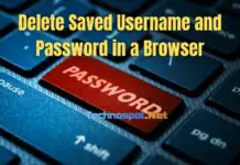 Delete Saved Username and Password in a Browser