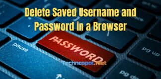 Delete Saved Username and Password in a Browser