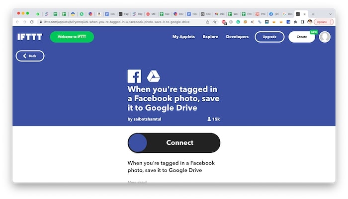 Download Tagged Pictures from your Facebook using IFTTT