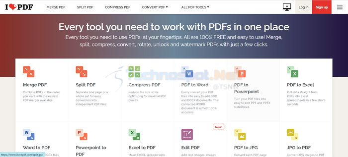 ILovePDF Split Merge PDF