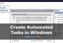 Create Automated Tasks in Windows