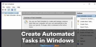 Create Automated Tasks in Windows