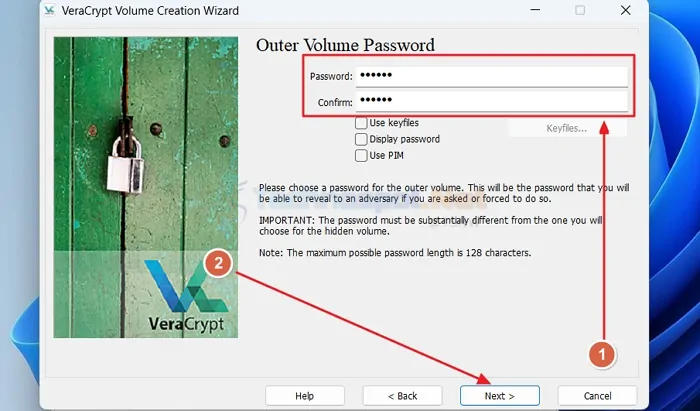 Creating Password In Veracrypt