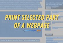Print Selected Part Of A Webpage