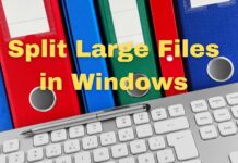 Split Large Files in Windows