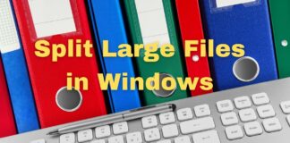 Split Large Files in Windows