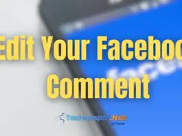 Edit Your Facebook Comment