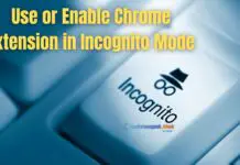 Use or Enable Chrome Extension in Incognito Mode