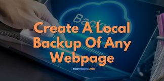 Create A Local Backup Of Any Webpage