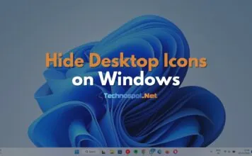Hide Desktop Icons on Windows