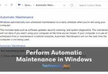Perform Automatic Maintenance in Windows