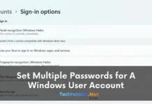Set Multiple Passwords for A Windows User Account