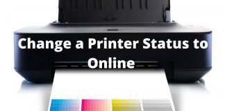 Change a Printer Status to Online