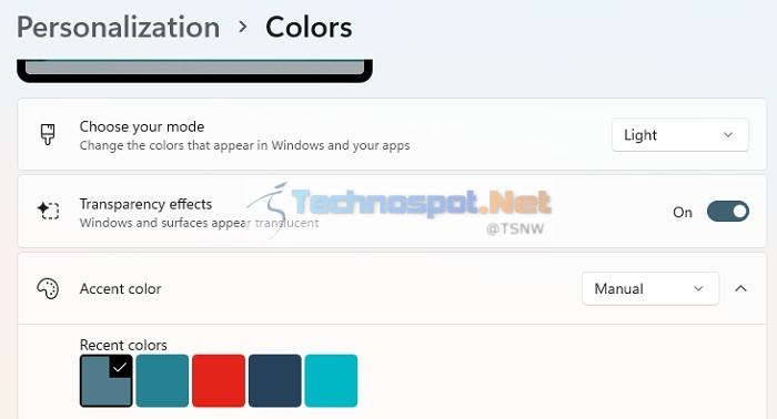 Windows Accent Color Manual