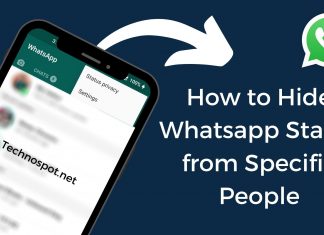 How to Hide Whatsapp Status from Specific People