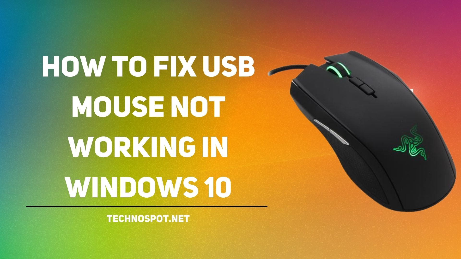 How to Fix USB Mouse Not Working in Windows 11/10