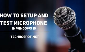 Setup and Test Microphone Windows 10