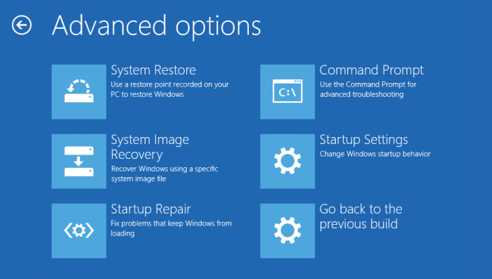 Advanced Windows Startup Options