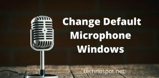 Change Default Microphone Windows
