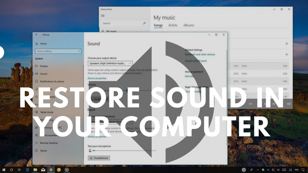 how do i reset my sound settings on windows 10